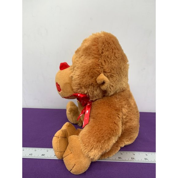 Hug and  Luv 2016 Valentine Ape Gorilla Red Bow Love Hearts Kiss Lips on Face 10 - Picture 6 of 11